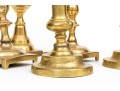 Group Of Six Antique Brass Candlesticks