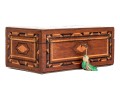 Pennsylvania Marquetry Inlaid Jewelry Box With Key, 19th Century