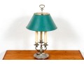 A Good Full Size Pair Of Antique Three Light Electrified Bouillotte Laps