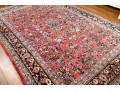Antique Hand-Knotted Wool Persian Sarouck Carpet, 9'-3 X 6'-1