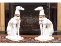 Pair Of Vintage Italian Hand-Painted Life Size Ceramic Whippet Dogs