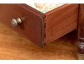 Federal Style Four Section Mahogany Canterbury On Casters, 20th Century