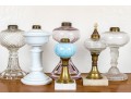 Assorted Collection Of Antique Oil Lamp Fonts