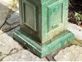 Antique Cast Iron Garden Jockey On Green Plinth