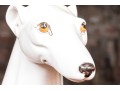 Pair Of Vintage Italian Hand-Painted Life Size Ceramic Whippet Dogs