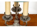 A Good Full Size Pair Of Antique Three Light Electrified Bouillotte Laps