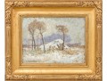 Ernest Lawson (Canadian-American, 1873-1939) Oil On Panel, Winter Landscape
