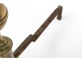 Pair Of American Federal Brass And Iron Andirons, Ca. 1800-1820