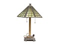 Bradley & Hubbard Arts & Craft Style Slag Glass Table Lamp