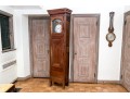Antique French Dark Stained Fruitwood Tall Case Clock, 19th Century