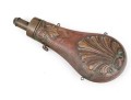 Antique American Copper And Brass Black Powder Flask, 19th Century