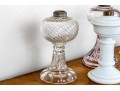 Assorted Collection Of Antique Oil Lamp Fonts