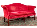 Fabulous Antique Late Chippendale Upholstered Camelback Sofa, Ca. 1780-1810