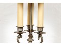 A Good Full Size Pair Of Antique Three Light Electrified Bouillotte Laps