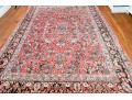 Antique Hand-Knotted Wool Persian Sarouck Carpet, 9'-3 X 6'-1