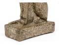 Decorative Composite Faux Granite Carved Cat On Plinth