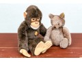 Two Vintage Stieff Stuffed Animals, Including A Chimpanzee And Teddy Bear