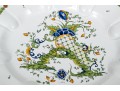 Two Gorgeous Hand Painted Majolica Ceramic Serving Plates