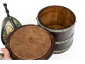 Antique Firkin Bucket With Two Quality Door Stops