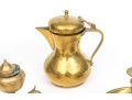 Collection Of Seven Brass Serving Wares