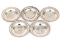 Set Of Five Continental 800 Silver Coasters, 7.4 Ozt.