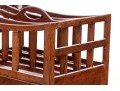 Georgian Style Four Section Mahogany Canterbury On Casters