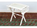 Vintage Painted Luggage Rack And Folding Tray Top Table