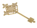 Antique Brass Handheld Coptic Cross