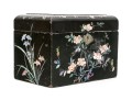 Chinese Export Lacquered And Mother Of Pearl Inlaid Tea Caddy, 19th Century