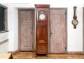 Antique French Dark Stained Fruitwood Tall Case Clock, 19th Century