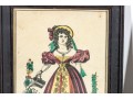 Set Of Two Antique 19th C. Hand-colored Prints