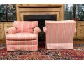 Pair Of Upholstered Down Blend Club Chairs
