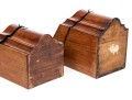 Two Antique Mahogany Knife Boxes