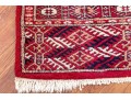 Hand-knotted Wool Bokhara Runner Carpet, 10'-1 X 2'-7
