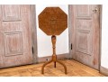 Antique Continental Walnut Tilt Top Spider Leg Wine Stand
