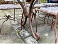 Antique Iron And Glass Outdoor Dining Set