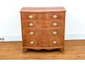 American Late Federal Mahogany Bow Front Chest Of Drawers, Ca. 1810-1830