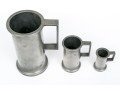 Three Pewter Measuring Tankards
