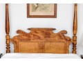 American Sheridan Full Size Figured Maple Poster Bed Frame, Ca. 1830-50