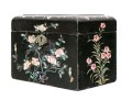 Chinese Export Lacquered And Mother Of Pearl Inlaid Tea Caddy, 19th Century