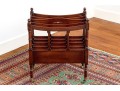 George III Style Mahogany Four Section Canterbury On Casters, 19th Century