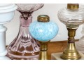 Assorted Collection Of Antique Oil Lamp Fonts