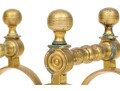 Pair Of Antique Brass Firedogs, Ca. 1850-70