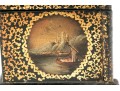 English Papier Mache Lacquered Tea Caddy, Ca. 1840-60