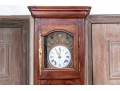 Antique French Dark Stained Fruitwood Tall Case Clock, 19th Century