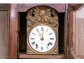 Antique French Dark Stained Fruitwood Tall Case Clock, 19th Century