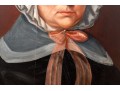 Antique Oil On Panel, Portrait Of A Woman
