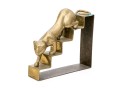 Vintage Dolbi Cashier Brass Sculpture Of A Panther On Stairs