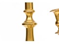Group Of Six Antique Brass Candlesticks