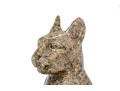 Decorative Composite Faux Granite Carved Cat On Plinth
